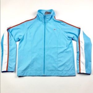 NWT Nike Full Zip Jacket Pocketed Small Blue White